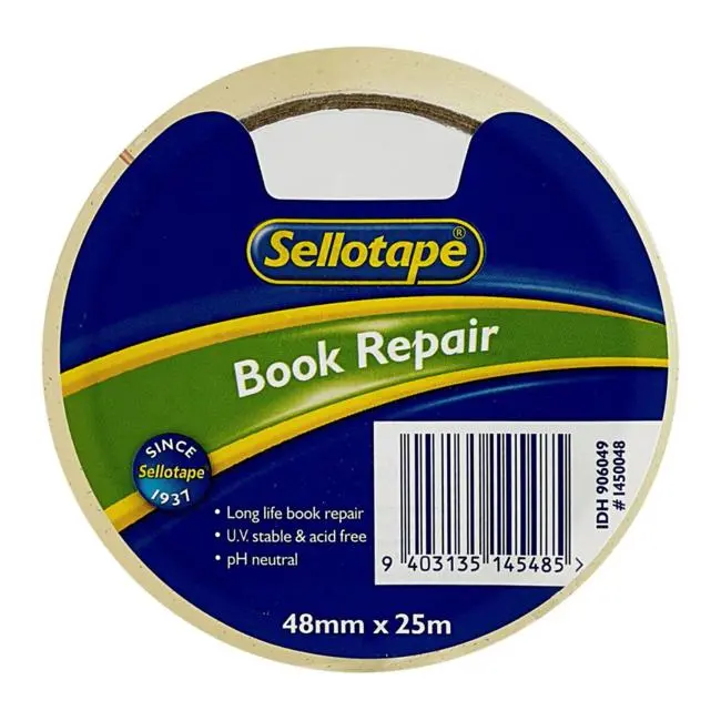 Sellotape 1450 Acid-Free Book Mending Tape – 48Mm X 25M 1