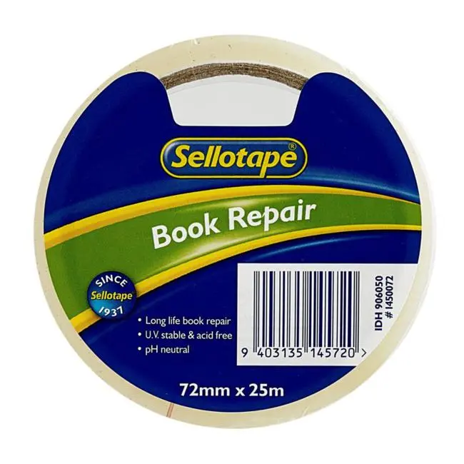 Sellotape 1450 Archival Book Repair Tape – 72Mm X 25M 1
