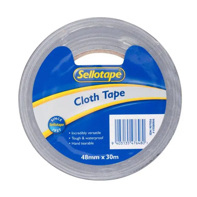 Sellotape 4705 Heavy-Duty Cloth Tape – Black, 48 Mm × 30 M 1