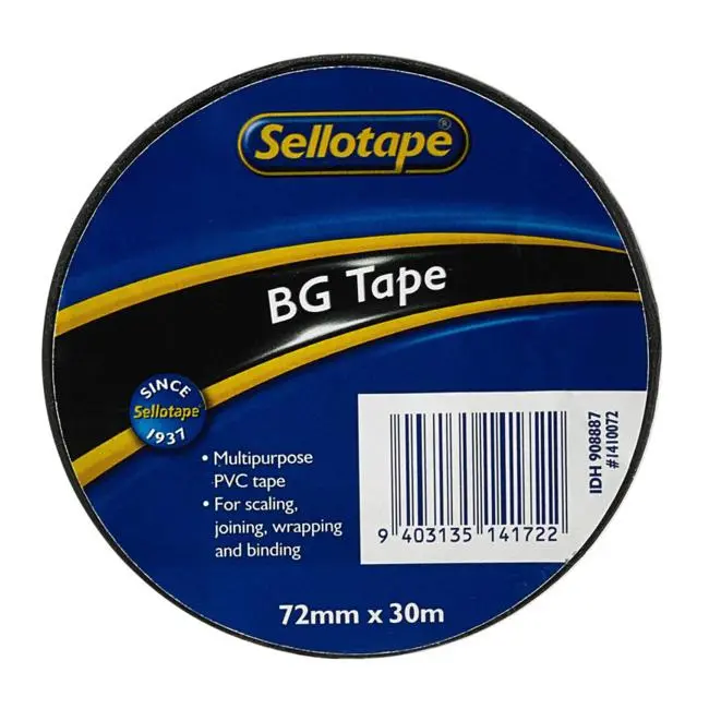 Sellotape Bg Tape 1410 – Black, 72Mm × 30M 1