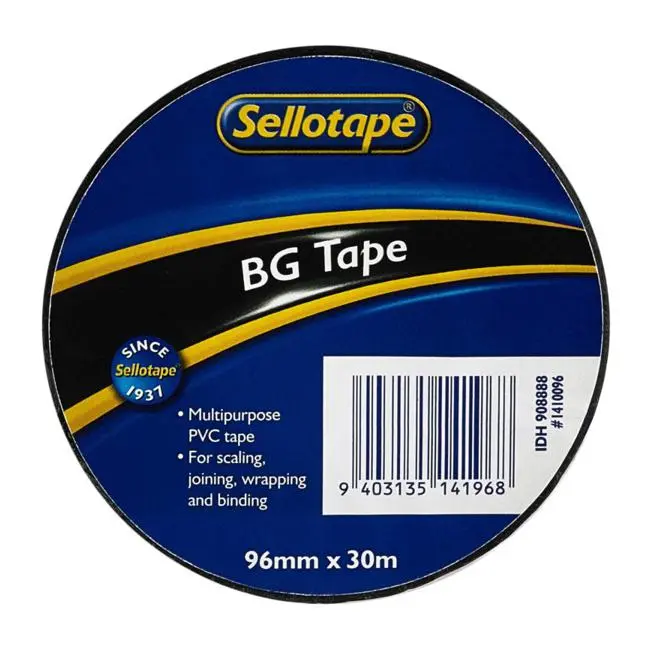 Sellotape Bg Tape 1410 – Black, Extra-Wide 96Mm × 30M 1