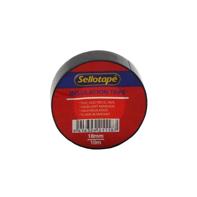 Sellotape Black Insulating Tape – 18Mm × 10M, Model 1711B 1