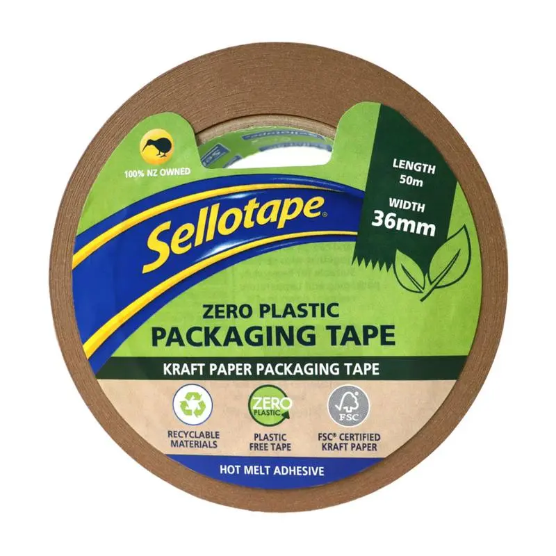 Sellotape Eco Kraft Packaging Tape – 36Mm X 50M, Sustainable Brown Paper Adhesive 1