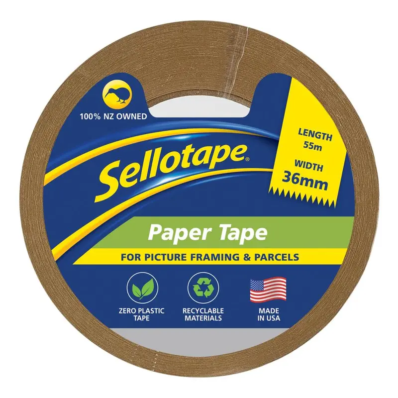 Sellotape Flatback Paper Tape – Tan, 36 Mm × 55 M (Model 6270) 1
