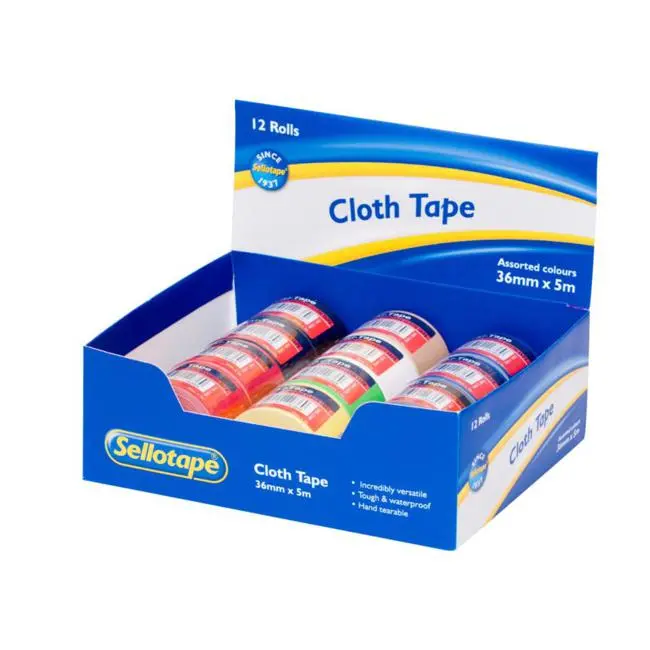 Sellotape Heavy-Duty Cloth Tape – 36Mm × 5M, Black 1