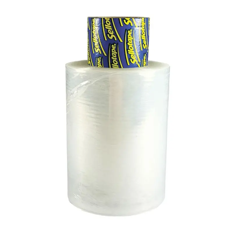 Sellotape Industrial-Strength Stretch Wrap Refill – 100 Mm × 150 M, 20Μ Thickness 1