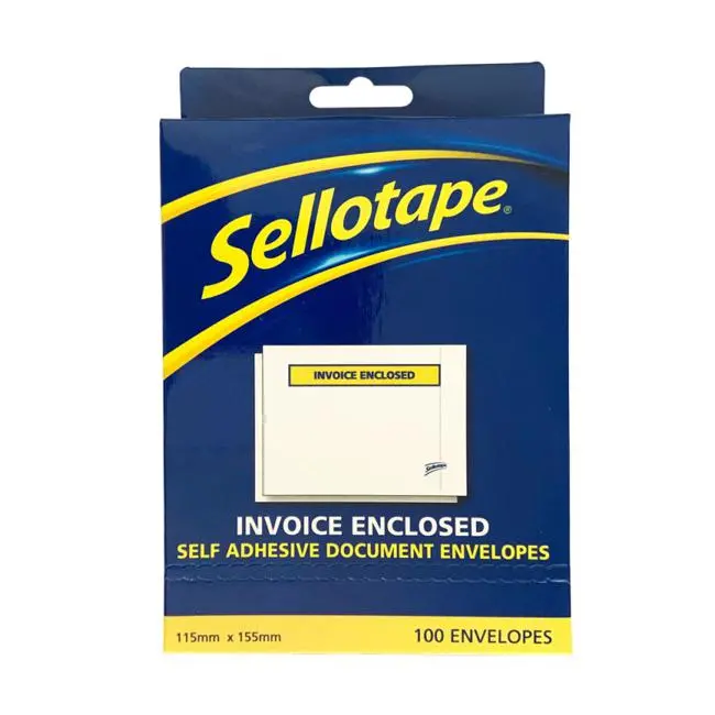 Sellotape Invoice Enclosed Labels – 115 × 155Mm, Pack Of 100 1