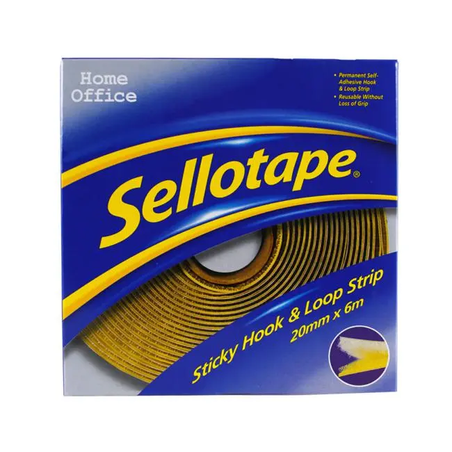 Sellotape Permanent Hook-And-Loop Adhesive Strip (20 Mm × 6 M) 1