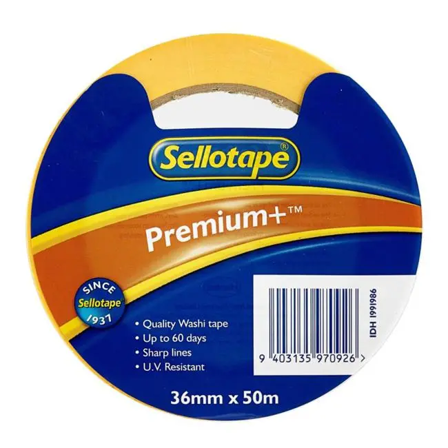 Sellotape Premium+ Washi-Style Masking Tape (36Mm × 50M) 1