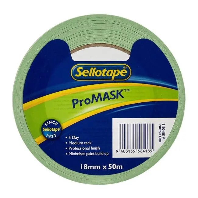 Sellotape Promask High-Performance Masking Tape – 18 Mm × 50 M 1