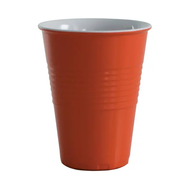 Serroni Miami Two-Tone 400Ml Melamine Mug – Orange Accent 1