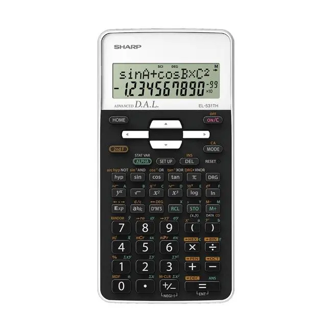 Sharp El-531Thbwh Scientific Calculator – Battery-Powered With Protective Cover 1