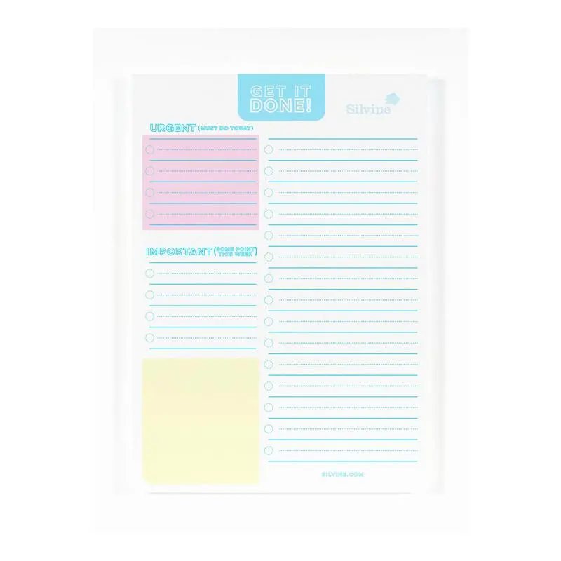 Silvine A5 Get-It-Done Planner Pad – 60 Perforated Sheets (Silvine223) 1