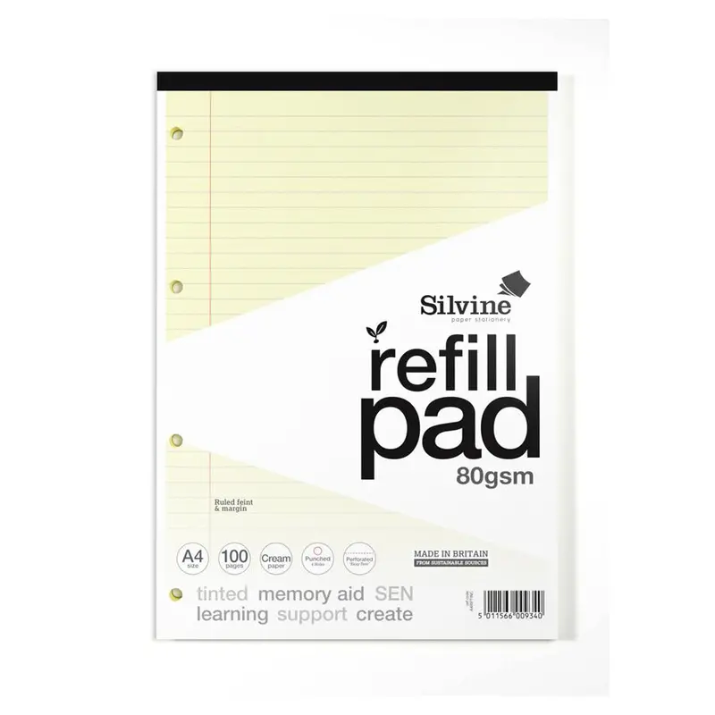 Silvine Cream-Tinted A4 Writing Pad – 100 Lined Pages, 8 Mm Rule 1