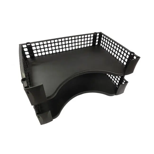 Stackable Black Document Trays – Set Of 2 By Osc 1