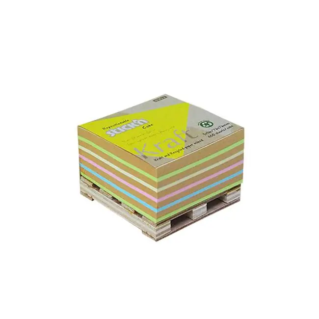 Stick’N Note Cube – 76Mm Square, 400-Sheet Yellow Memo Pads 1
