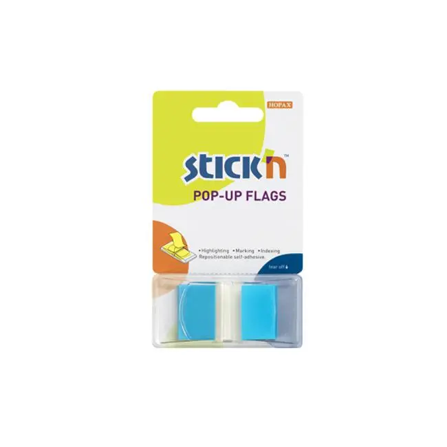 Stick’N Pop-Up Blue Flag Notes – 45×25Mm, 50-Sheet Pack 1