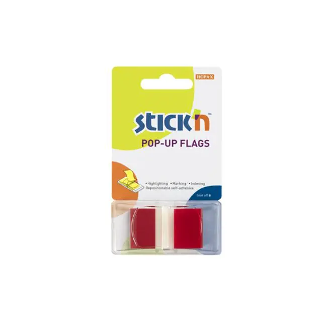 Stick’N Pop-Up Red Flag Notes – 45×25Mm, 50-Sheet Pack 1