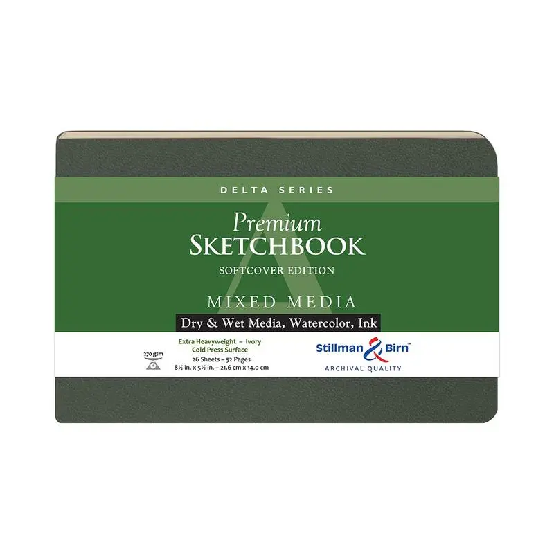 Stillman & Birn Delta Sketchbook – Softcover, 21.6 × 14 Cm, 270 Gsm Acid-Free Paper 1