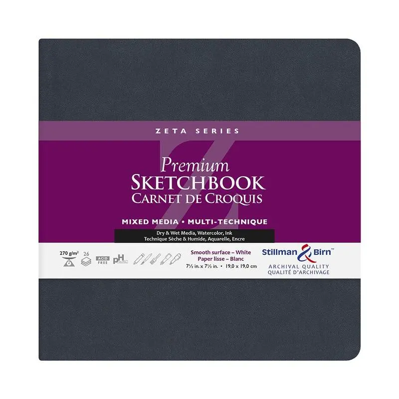 Stillman & Birn Zeta Sketchbook – 19×19 Cm, 270 Gsm, Softcover 1