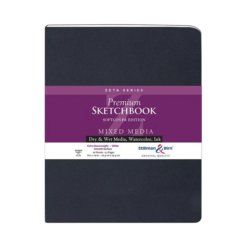 Stillman & Birn Zeta Sketchbook – 270Gsm, 20.3×25.3Cm, 26 Sheets 1
