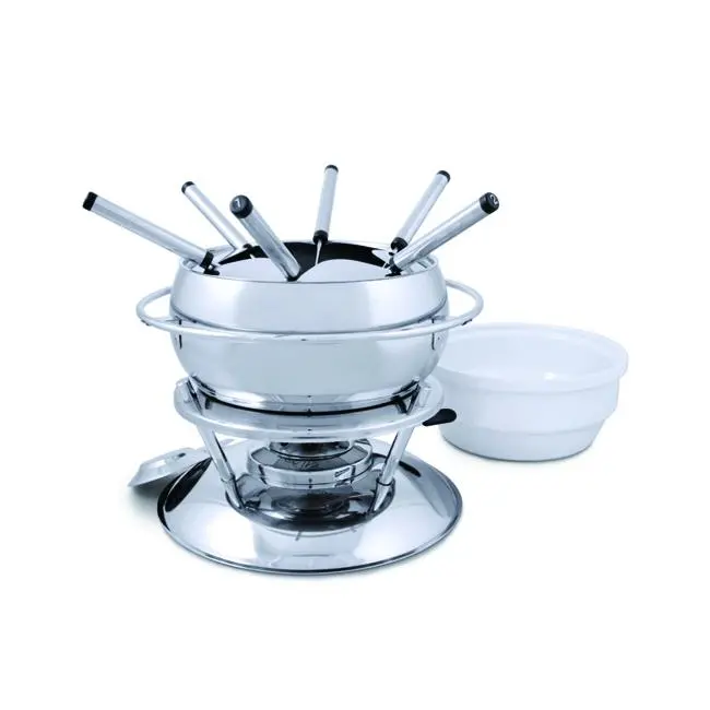 Swissmar Zuri 11-Piece Stainless Steel Fondue Set 1