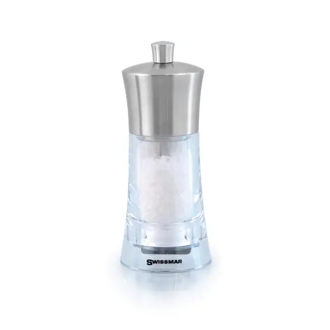 Torre Acrylic Salt Grinder With Stainless Steel Mechanism — 15 Cm (Swissmar) 1