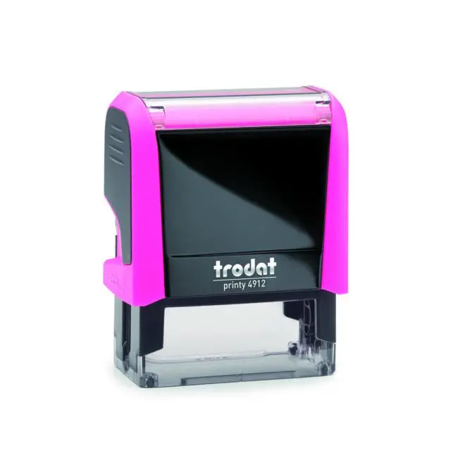 Trodat Printy 4913 Self-Inking Stamp – Neon Pink Impression 1