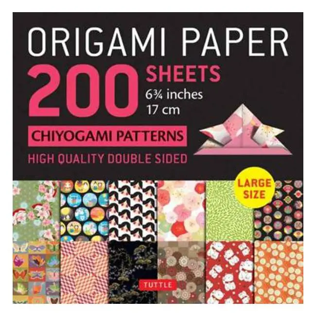 Tuttle Chiyogami Origami Paper Pack: 200 Double-Sided 17Cm Sheets With 12 Traditional Patterns & 6 Step-By-Step Projects 1