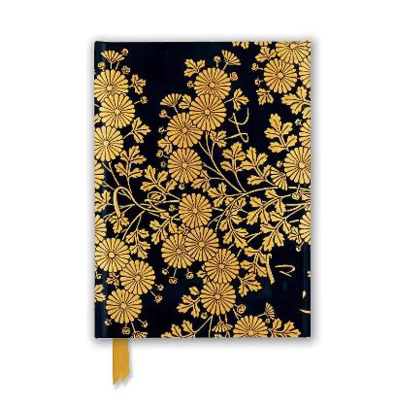 Uematsu Hobi Foiled Journal: Chrysanthemum-Adorned Box Design Notebook 1