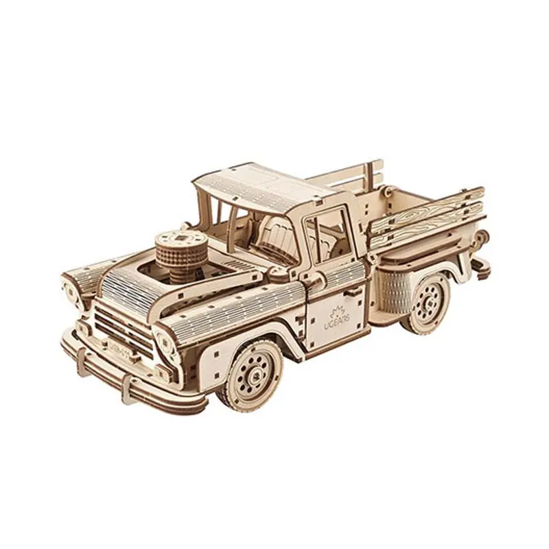 Ugears Pickup Lumberjack Wooden Model Kit – Functional Toy Truck Assembly (121430) 1