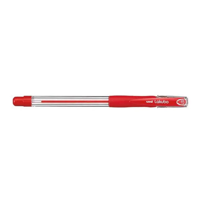 Uni Lakubo Capped Ballpoint Pen – 0.7 Mm, Red Ink, Sg-100 Model 1