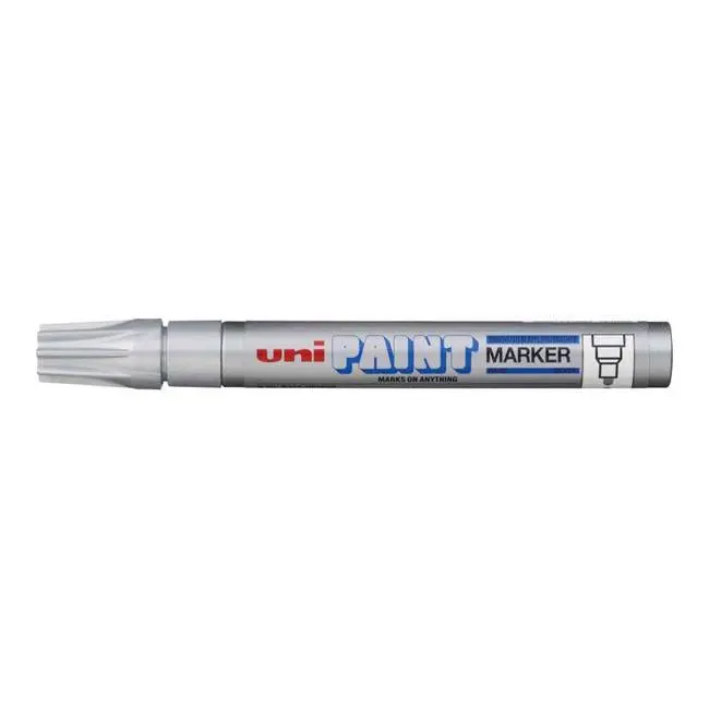 Uni Paint Marker Px-20 – 2.8Mm Bullet Tip, Metallic Silver Ink 1