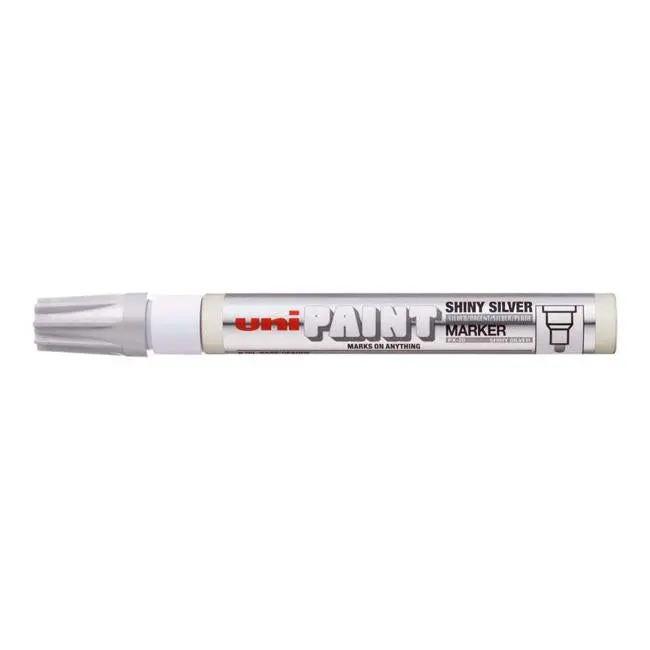 Uni Paint Px-20 Bullet Tip Marker – Metallic Silver Finish (2.8 Mm) 1