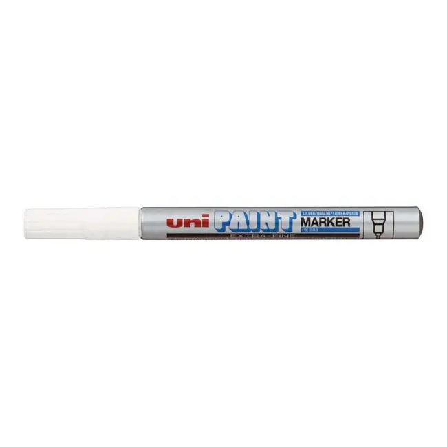 Uni Paint Px-203 Metallic Silver Marker – 0.8Mm Bullet Tip 1