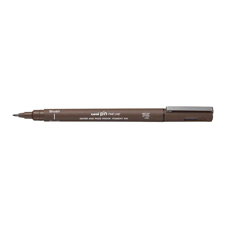 Uni Pin Fineline Brush Pen – Sepia, 0.5Mm Permanent Ink 1