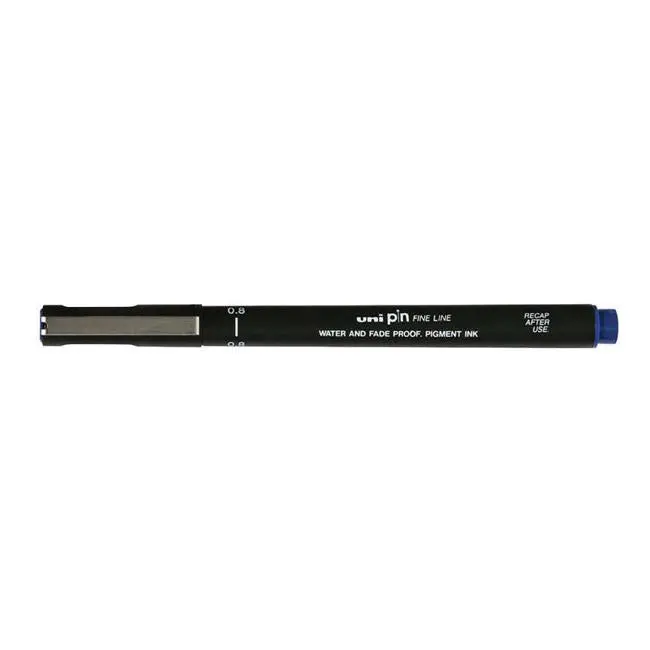 Uni Pin Fineline Permanent Marker – 0.8 Mm Blue 1