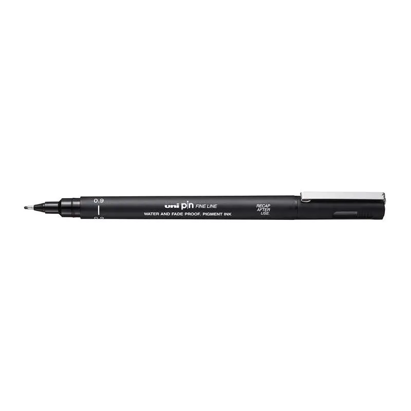 Uni Pin Fineliner – 0.9Mm Permanent Black Marker (249698) 1