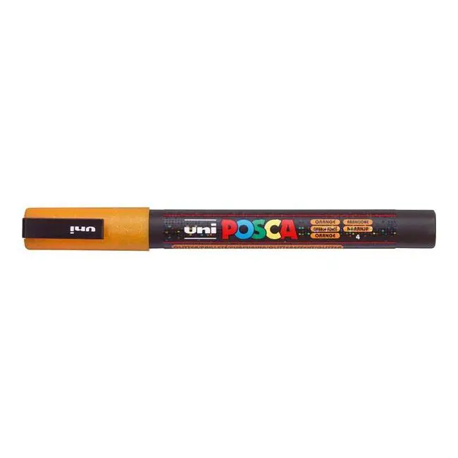 Uni Posca Fine Glitter Marker Pc-3M (0.9–1.3Mm) In Orange 1