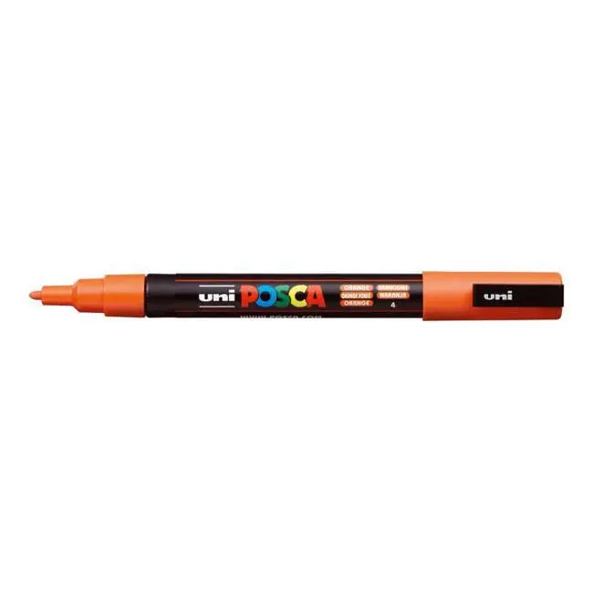 Uni Posca Fine-Line Marker Pc-3M — Orange (0.9–1.3 Mm) 1