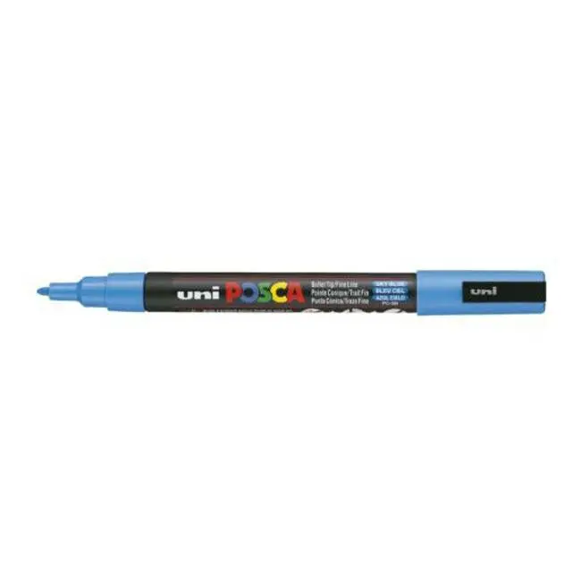 Uni Posca Fine Tip Marker – Sky Blue (0.9–1.3 Mm) 1