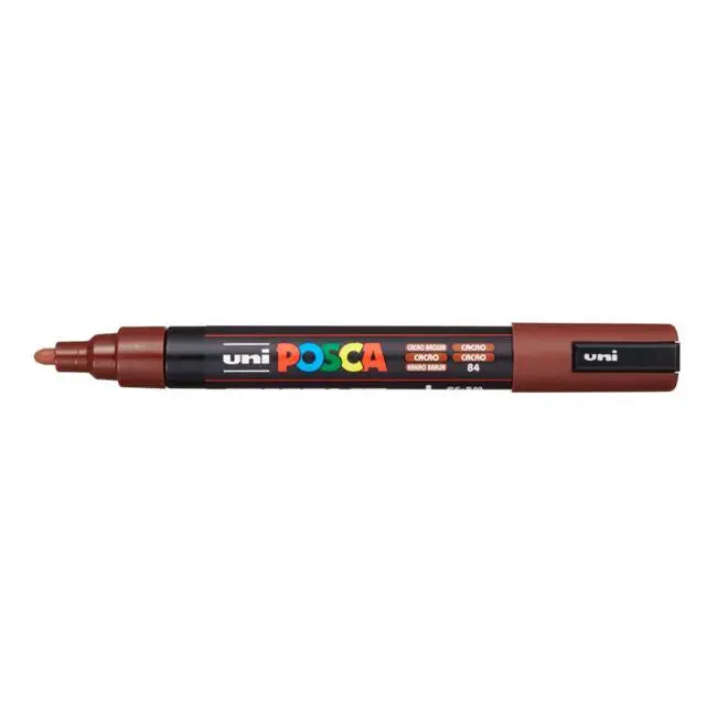 Uni Posca Marker Pc-5M – Medium Bullet Tip (1.8–2.5Mm), Cacao Brown 1