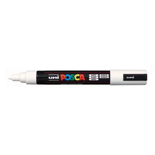 Uni Posca Medium Bullet Marker – Crisp White, 1.8–2.5 Mm Tip 1