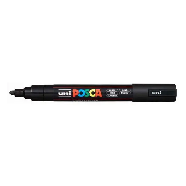 Uni Posca Medium Bullet Marker – Matte Black, 1.8–2.5 Mm Tip 1