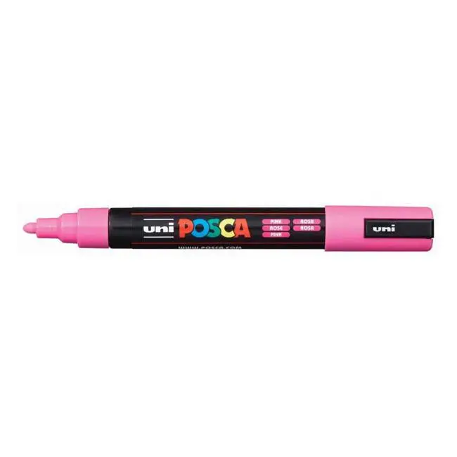 Uni Posca Medium Bullet Marker – Vibrant Pink, 1.8–2.5 Mm Tip 1