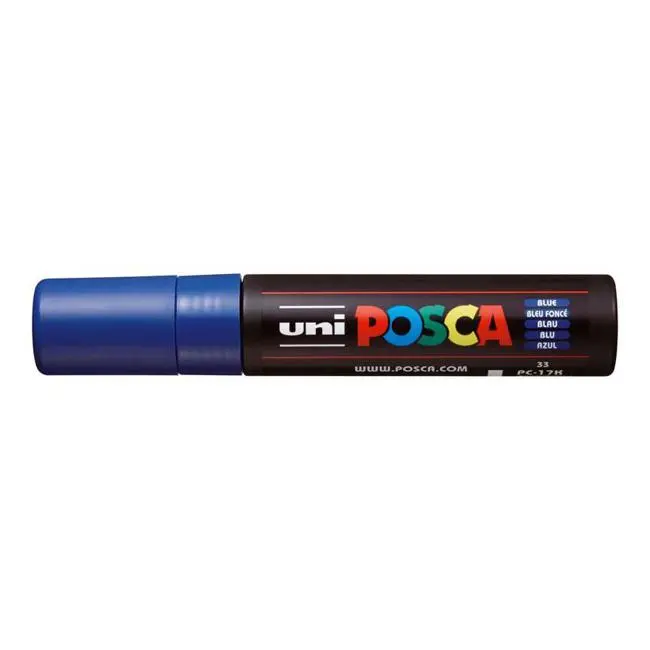 Uni Posca Pc-17K Blue Extra-Broad 15Mm Chisel-Tip Paint Marker 1
