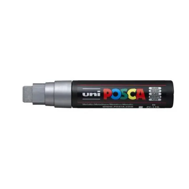 Uni Posca Pc-17K Extra-Broad Chisel Tip Marker – 15Mm Silver 1