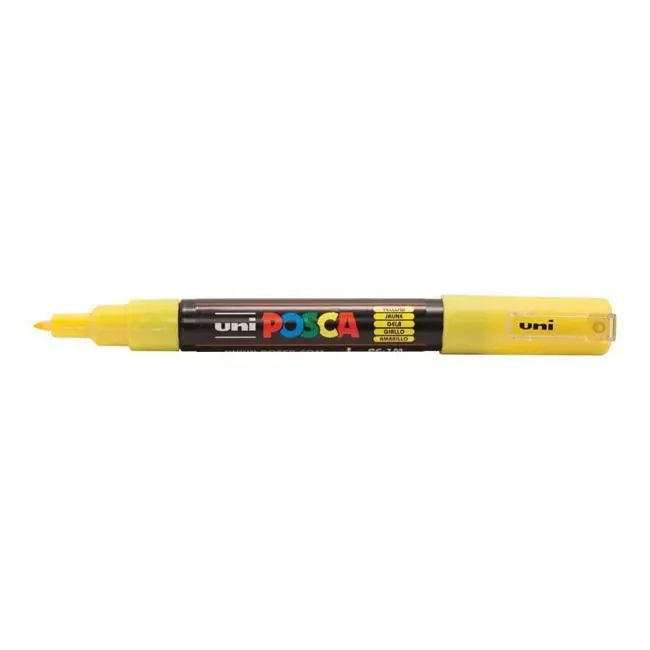 Uni Posca Pc-1M Canary Yellow Marker – 0.7Mm Ultra-Fine Round Tip 1
