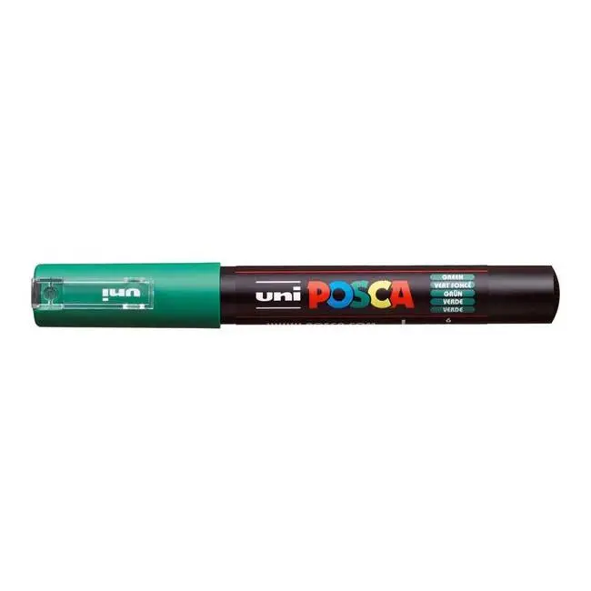 Uni Posca Pc-1M Fine-Tip Marker – Emerald Green, 0.7 Mm Round Nib 1