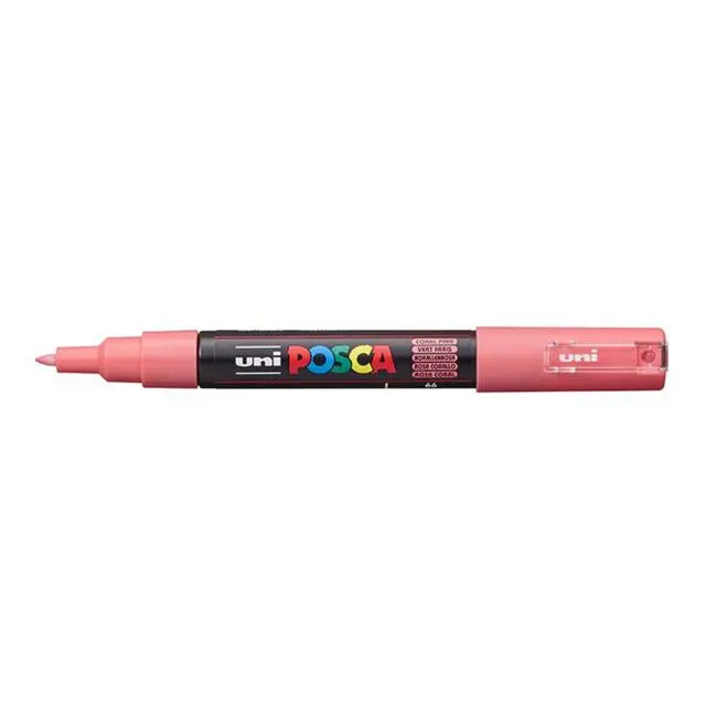 Uni Posca Pc-1M Fine-Tip Marker In Coral Pink (0.7 Mm) 1